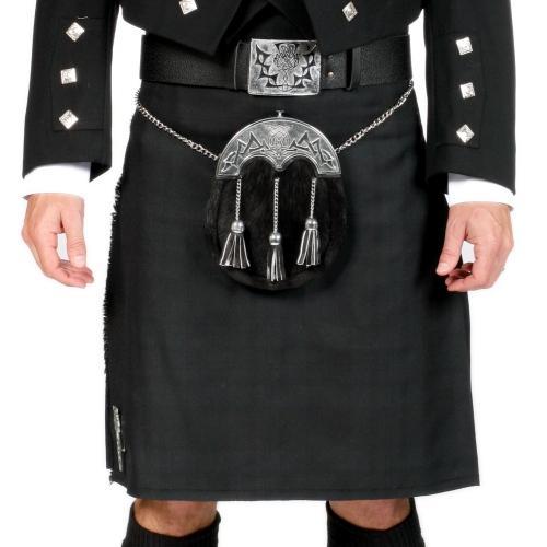 Black Isle 8 Yard Kilt, Traditionally Hand Stitched