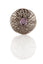Jewel Thistle Plaid Brooch In Antique Finish With Purple Stone