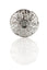 Jewel Thistle Plaid Brooch In Chrome Finish With Black Stone