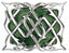 Serpent Kilt Buckle In Chrome Finish With Green Enamel