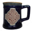 Stoneware Mug with Celtic Cross - Blue