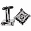 Masonic Pewter Cufflinks - Chrome