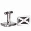 Saltire Pewter Cufflinks - Chrome
