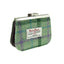 Harris Tweed Clasp Purse - Green/Purple Check