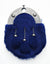 Full Dress Chrome Celtic Knot - Blue Rabbit Fur