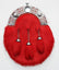Full Dress Chrome Interlink Sporran - Red Rabbit Fur