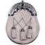 Full Dress Grey Bovine Sporran, Shaped Cantle