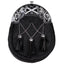 Highland Saltire Chrome Black Enamel Bovine Sporran