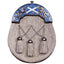 Full Dress Blue Enamel Saltire Design Grey Bovine Sporran