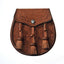 Khaki Leather Classic Embossed Sporran