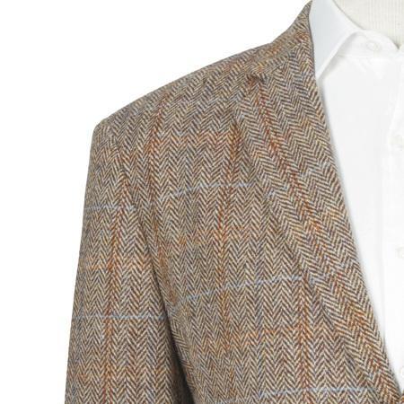 Mens Lightweight Scottish Harris Tweed Wool Blazer Jacket - Hamish