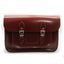 14 inch Real Leather Buckle Satchel Bag - Hazel