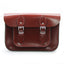 11 inch Real Leather Buckle Satchel Bag - Hazel