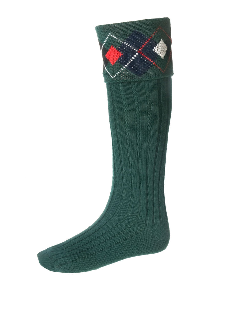 Highland Argyle Hose - Tartan Green