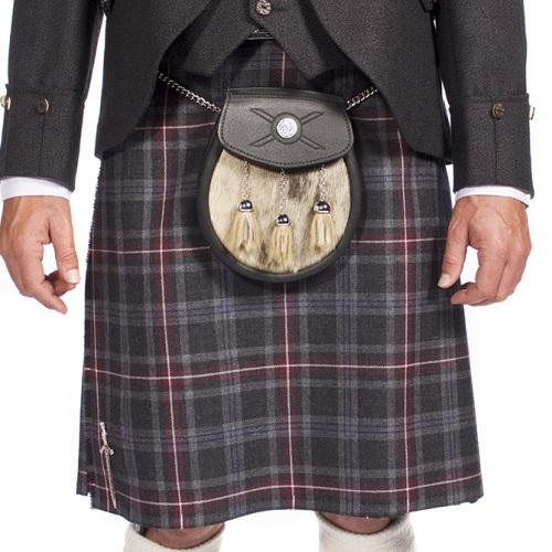 Men's 8 Yard Kilt Hebridean 100% Wool 13oz Mediumweight Tartan, Traditionally Hand Stitched