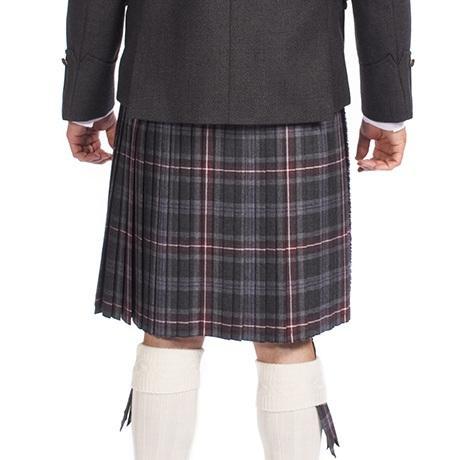 Men's 8 Yard Kilt Hebridean 100% Wool 13oz Mediumweight Tartan, Traditionally Hand Stitched