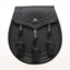Classic Embossed Black Leather Sporran