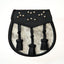 Semi Dress Natural Calfskin 14 Stud Leather Tassel Sporran
