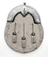 Full Dress Natural Calfskin Chrome Diamond Thistle Sporran
