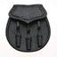 Celtic Braid Design Black Leather Sporran