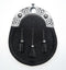 Full Dress Black Calfskin Chrome Knot Interlink Sporran