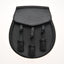 Knotted Tassel Black Leather Day Sporran