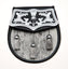 Semi Dress Natural Calfskin Large Thistle Plate Sporran - Chrome Finish