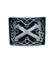 Saltire Lion Rampant Belt Buckle, Black Enamel - Chrome Finish