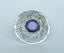 Amethyst Stone Intricate Thistle Plaid Brooch