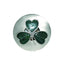 Green Enamel Shamrock Plaid Brooch - Antqiue