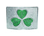 Green Enamel Shamrock Belt Buckle - Chromee Finish