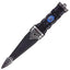 Dress Sgian Dubh - Blue Masonic Celtic Knot Design - Chrome Finish