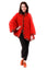 Ladies Kerry Cape - Red with Royal Stewart trim