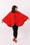 Ladies Kerry Cape - Red with Royal Stewart trim