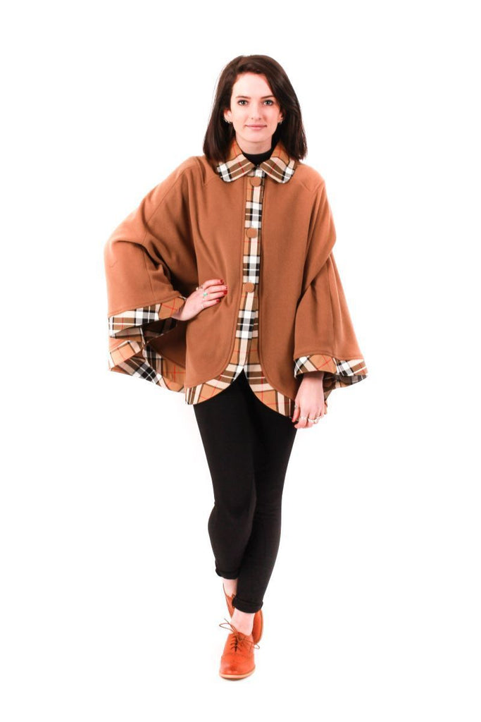 Ladies Kerry Cape - Camel with Thomson Camel trim