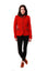 Ladies Fashion Jacket - Red With Red Tartan Detail