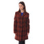 Ladies Harris Tweed 3/4 Length Jacket - Burnt Orange - REDUCED TO CLEAR