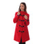 Ladies Duffle Coat in Red