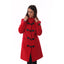 Ladies Duffle Coat in Red