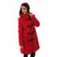 Ladies Duffle Coat in Red