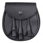 Black Leather Day Sporran - Scottish Made