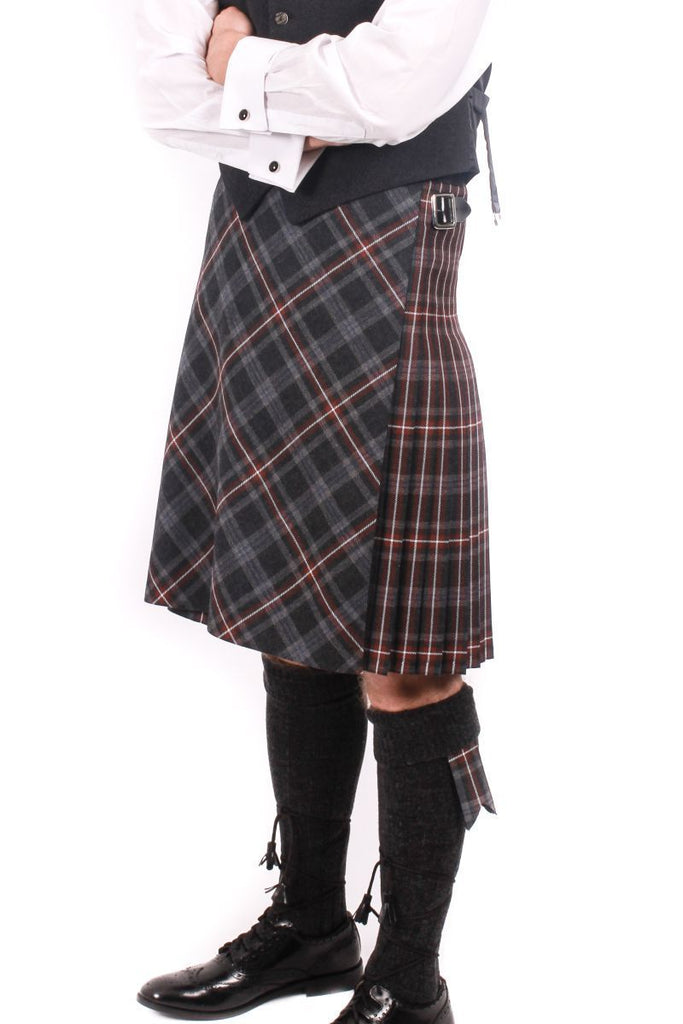 Hebridean Mediumweight 8 Yard Kilt - Bias Front