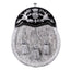 Full Dress Natural Calfskin Chrome Black Enamel Thistle Relief Sporran