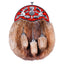 Full Dress Chrome Thistle Relief Red Enamel Sporran - Musquash Fur