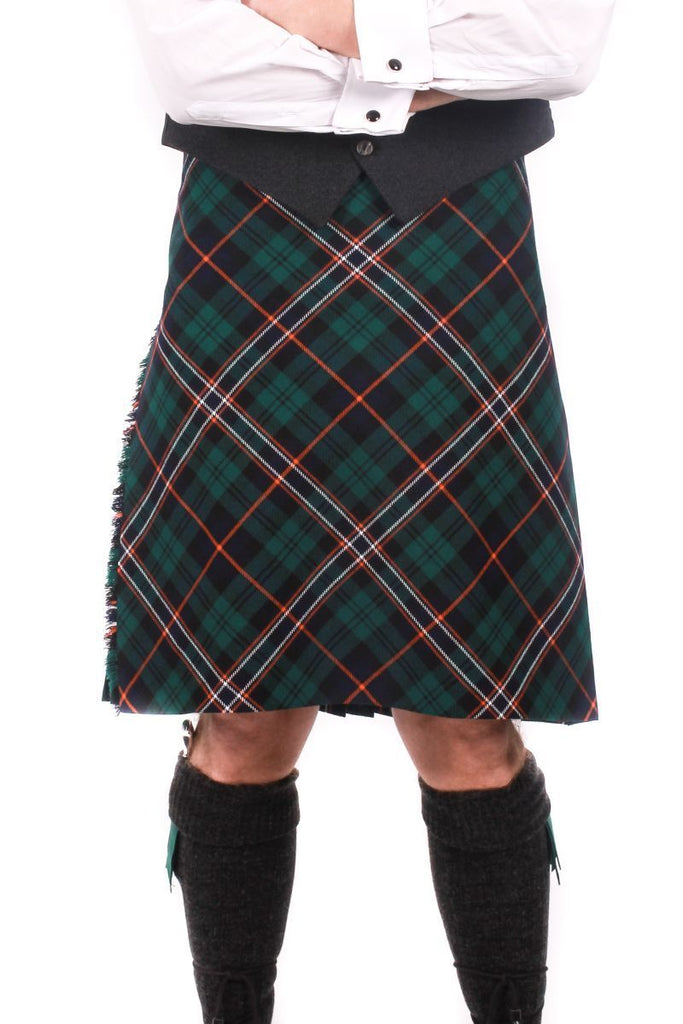Men's Heavyweight Kilt - 100% Wool, 16oz, 8 Yard  - Bias Front