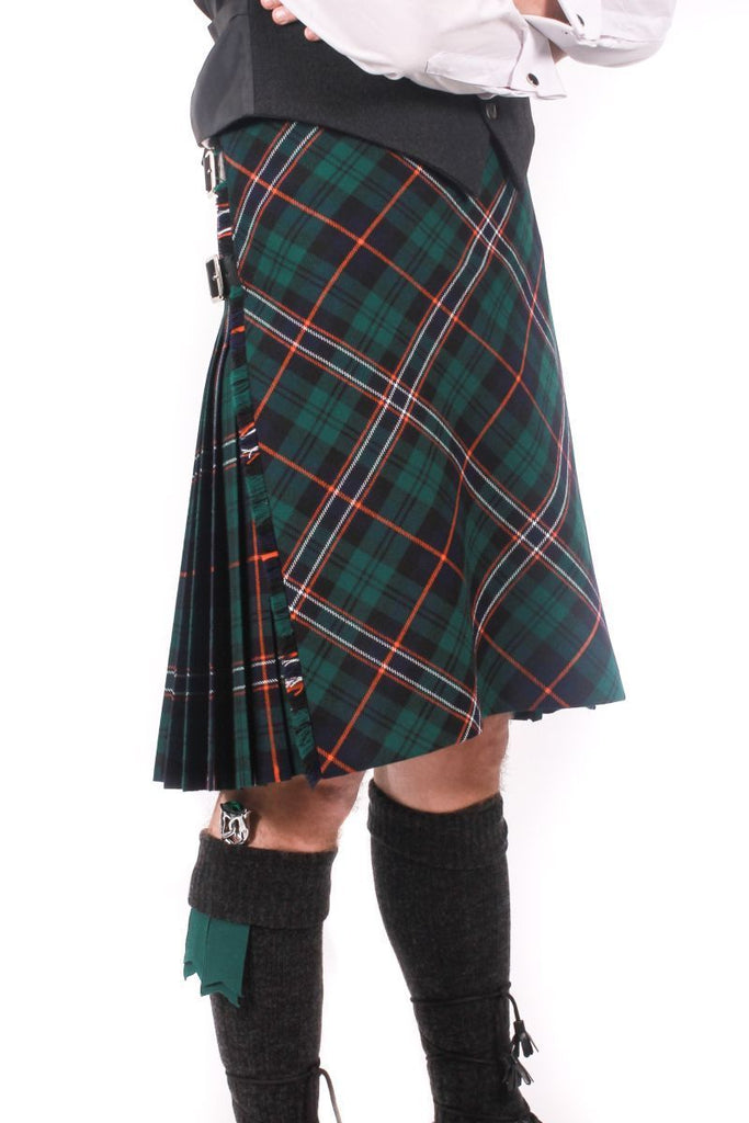 Men's Heavyweight Kilt - 100% Wool, 16oz, 8 Yard  - Bias Front