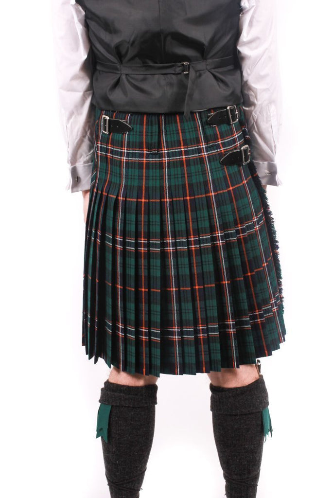 Men's Heavyweight Kilt - 100% Wool, 16oz, 8 Yard  - Bias Front