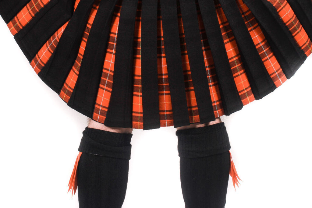 Men's Kilt - 100% Wool, 16oz, 8 Yard  - Black Isle Contrast Kilt