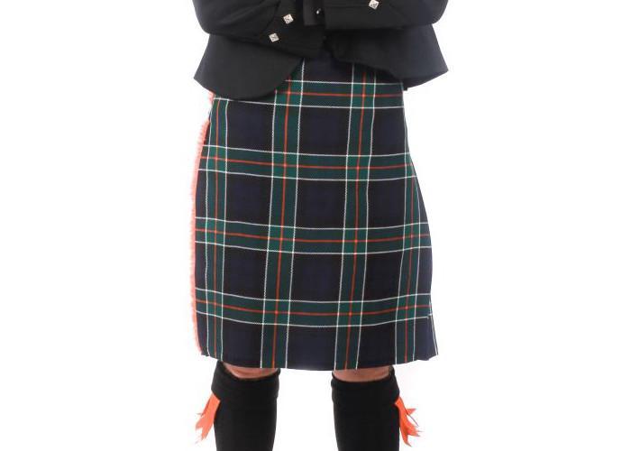 Men's Kilt - 100% Wool, 16oz, 8 Yard  - Tartan Contrast Kilt