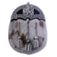 Full Dress Sporran - Matt Finish Cantle Lion and Saltire Design - Light Grey Seal Skin